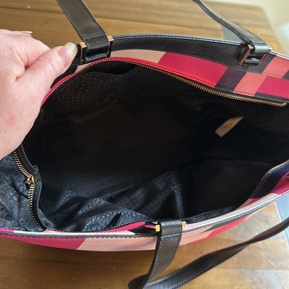 Kate Spade Lolly Print Mod Zippered Tote Bonus Wristlet - Picture 10 of 12